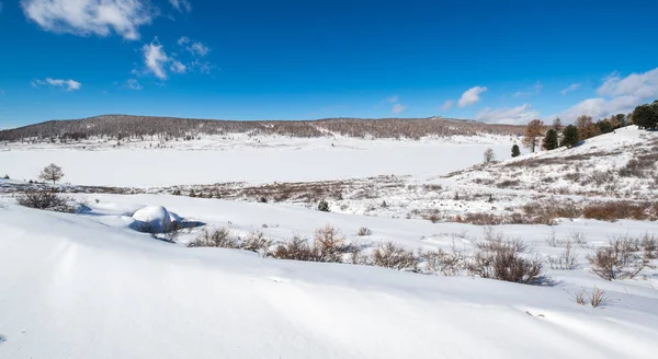 Vista Ulagan Highlands Las Montañas Altay Invierno Siberia Rusia — Foto de Stock