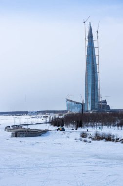 Saint-Petersburg ve Finlandiya Körfezi 'nin panoramik manzarası, Rusya