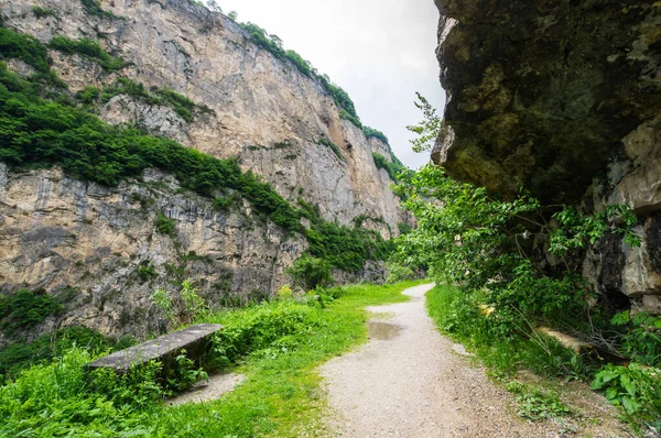 Vista Del Desfiladero Cherek Las Montañas Del Cáucaso Kabardino Balkaria — Foto de Stock