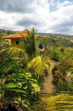 Bali, Endonezya 'daki villa manzarası