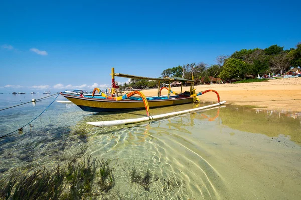 Indiai Óceán Partja Sanur Településen Bali Szigetén Indonéziában — Stock Fotó