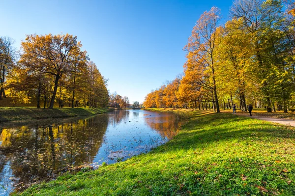 Uitzicht Stadspark Tsarskoje Selo Poesjkin Sint Petersburg Rusland — Stockfoto