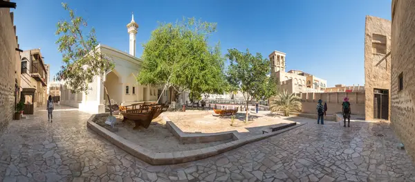 Calle Árabe Tradicional Histórico Distrito Fahidi Bastakiya Dubai Emiratos Árabes — Foto de Stock