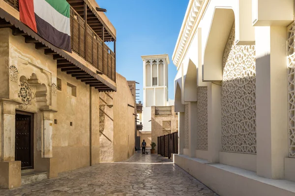 Παραδοσιακός Αραβικός Δρόμος Στην Ιστορική Συνοικία Fahidi Bastakiya Ντουμπάι Ηνωμένα — Φωτογραφία Αρχείου