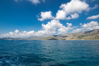 Türkiye 'nin Antalya ilinin Riviera ilçesinde Akdeniz kıyıları