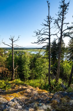 Finlandiya sınırına yakın Ladoga Gölü 'nün kuzey ucunda yer alan Rusya' nın Karelia Cumhuriyeti 'nin Sortavala kentindeki Kuhavuori Dağı.