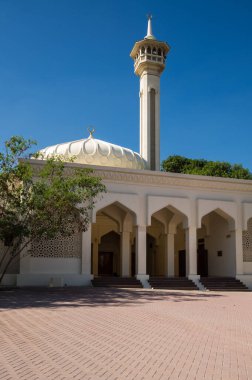 Al Fahidi bölgesindeki camii manzarası, Al Bastakiya. Dubai, Birleşik Arap Emirlikleri