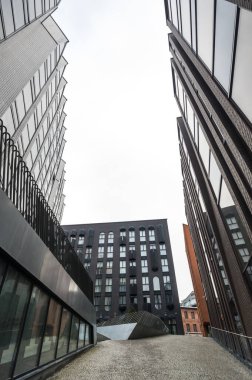 Tallinn, Estonya 'nın Rotermann bölgesinde modern mimari