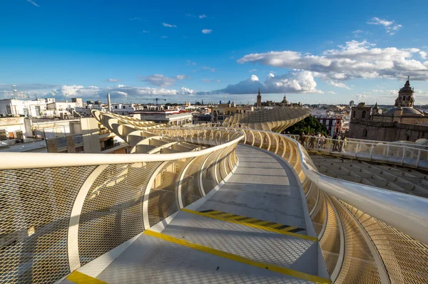 Seville Spanje April 2019 Metropol Parasol Een Houten Gebouw Gelegen — Stockfoto