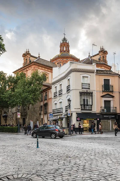 Seville Ισπανια Απριλιου 2019 Άποψη Του Δρόμου Στο Ιστορικό Κέντρο — Φωτογραφία Αρχείου