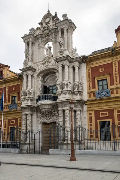 Uitzicht Straat Het Historische Centrum Van Sevilla Een Groot Toeristisch — Stockfoto