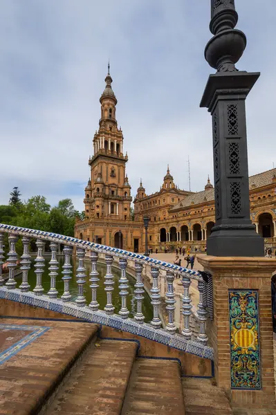 Seville Espanha Abril 2019 Plaza Espana Praça Espanha Inglês Uma — Fotografia de Stock