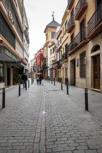 Seville Španělsko 2019 Pohled Ulici Historickém Centru Sevilly Velké Turistické — Stock fotografie