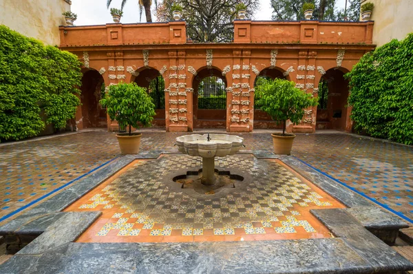 View Garden Alcazar Palace Seville Spain — Stock Photo, Image