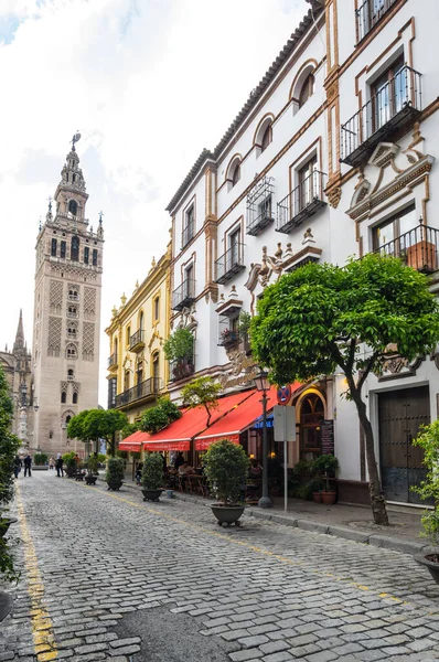 Seville Španělsko Duben 2019 Pohled Ulici Historickém Centru Sevilly Velké — Stock fotografie