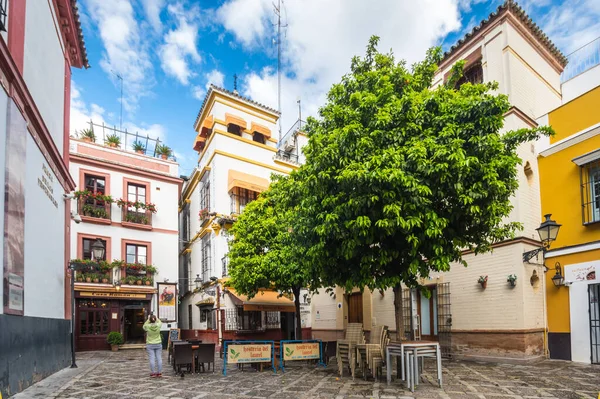 Seville Spanien April 2019 Utsikt Över Gatan Sevillas Historiska Centrum — Stockfoto