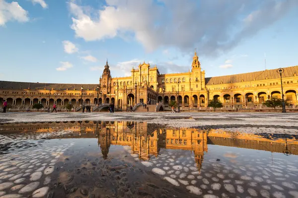 Plaza Espana Spain Square Engelska Ett Torg Maria Luisa Park — Stockfoto