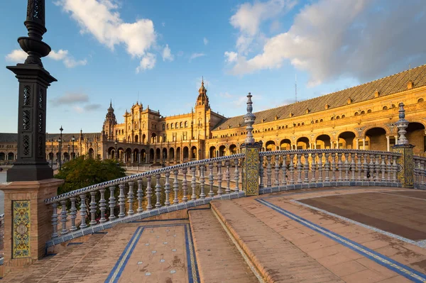 プラザ エスパーナ スペイン語 Plaza Espana スペイン セビリアのマリア ルイサ公園内にある広場である — ストック写真