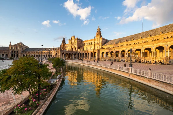 Plaza Espana Praça Espanha Inglês Uma Praça Parque Maria Luisa — Fotografia de Stock