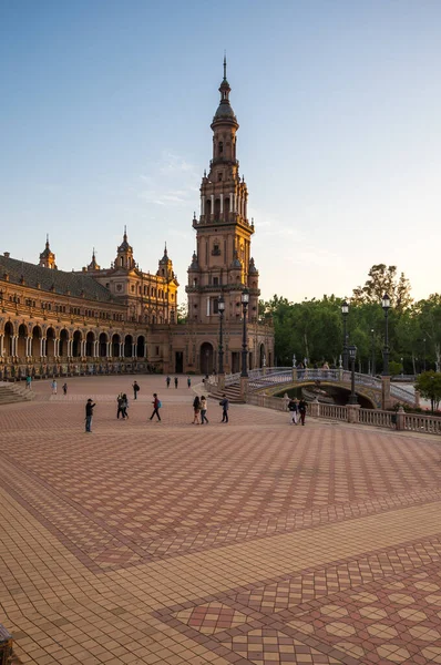 Seville Espanha Abril 2019 Plaza Espana Praça Espanha Inglês Uma — Fotografia de Stock