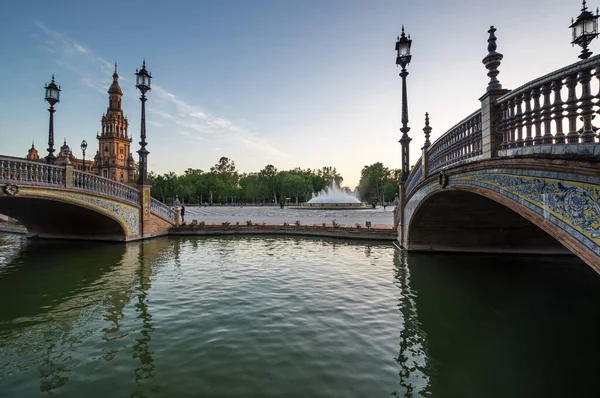 Plaza Espana Plac Parku Marii Luisy Sewilli Hiszpania — Zdjęcie stockowe