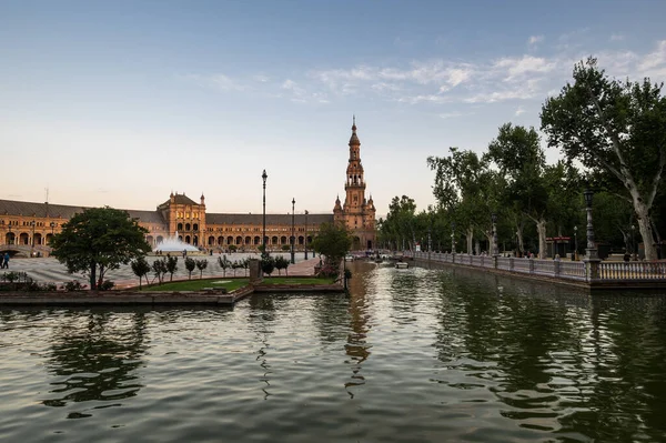 Het Plaza Espana Een Plein Het Park Maria Luisa Sevilla — Stockfoto