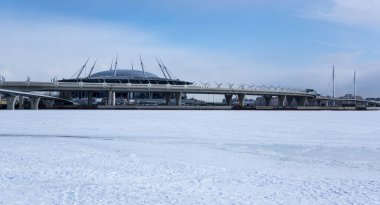 Saint-Petersburg ve Finlandiya Körfezi 'nin panoramik manzarası, Rusya