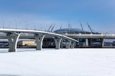 Saint-Petersburg ve Finlandiya Körfezi 'nin panoramik manzarası, Rusya