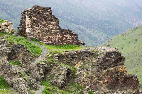 View Ruins Kurtatin Gorge North Ossetia Alania Russia — Stock Photo, Image