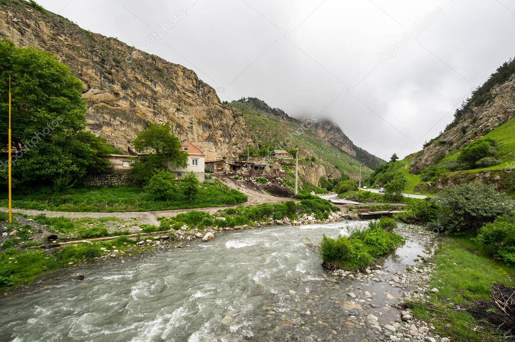 The Kurtatin Gorge in North Ossetia-Alania, the North Caucasian region of Russia