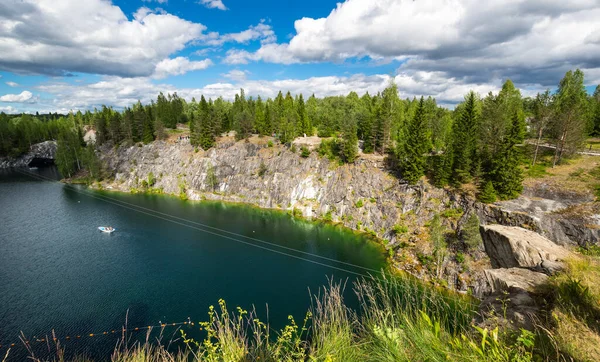 Cañón Mármol Parque Montaña Ruskeala Karelia Rusia — Foto de Stock