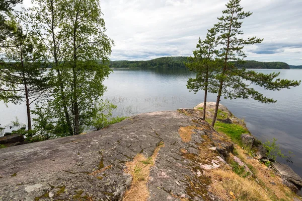 Vista Del Lago República Karelia Rusia — Foto de Stock