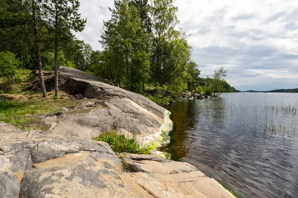 Blick Auf Den See Der Republik Karelien Russland — Stockfoto