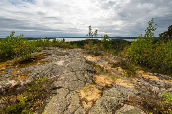 Blick Vom Berg Hiidenvuori Karelien Der Republik Karelien Russland — Stockfoto