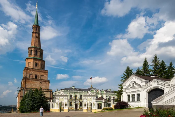 Šikmá Věž Syuyumbike Guvernérský Prezidentský Palác Kazanském Kremlu Kazan Rusko — Stock fotografie