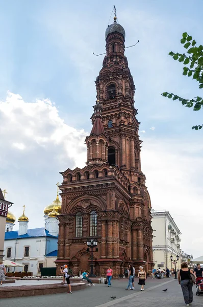 Καζαν Ρωσια Ιουλιου 2018 Belltower Epiphany Church Bauman Street Στην — Φωτογραφία Αρχείου