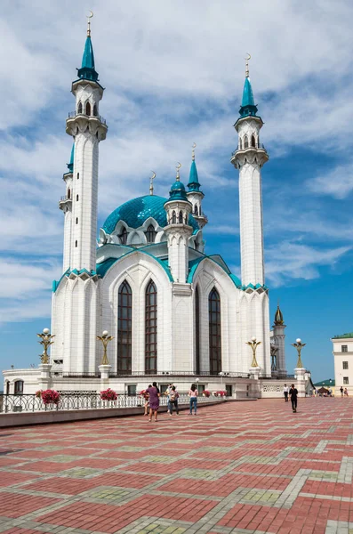 Kul Sharif Moskee Een Van Grootste Moskeeën Rusland Kazan Republiek — Stockfoto