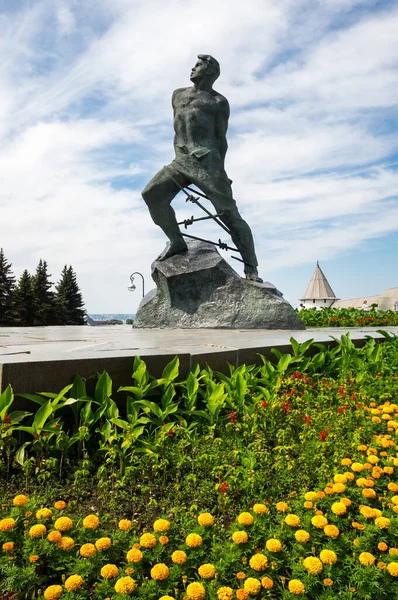 Monument Musa Jalil Près Kazan Kremlin Kazan Capitale République Tatarstan — Photo