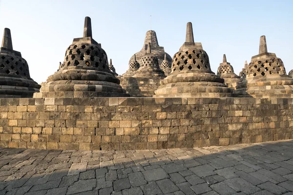 Borobudur Eller Barabudur Talet Mahayana Buddhistiska Tempel Centrala Java Indonesien — Stockfoto