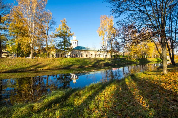 Vista Parque Cidade Tsarskoye Selo Pushkin Santo Petersburgo Rússia — Fotografia de Stock