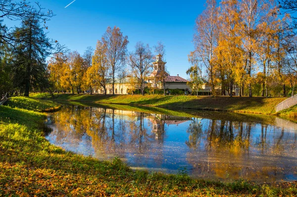 Άποψη Του Πάρκου Της Πόλης Στο Tsarskoye Selo Pushkin Αγία — Φωτογραφία Αρχείου