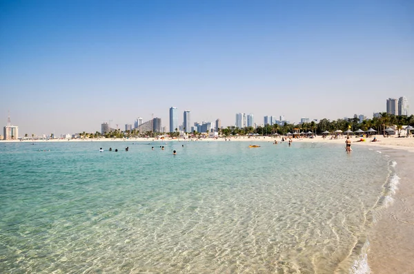 Uitzicht Mamzar Beach Park Dubai Verenigde Arabische Emiraten — Stockfoto