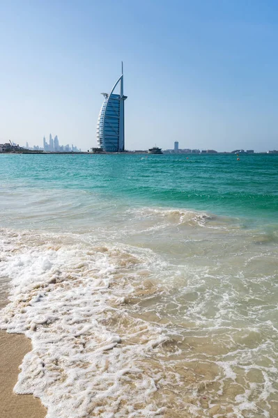 Vista Dalla Spiaggia Jumeira Sul Famoso Seven Star Hotel Burj — Foto Stock