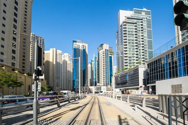 Dubai Vereinigte Arabische Emirate Dezember 2018 Blick Auf Wolkenkratzer Des — Stockfoto