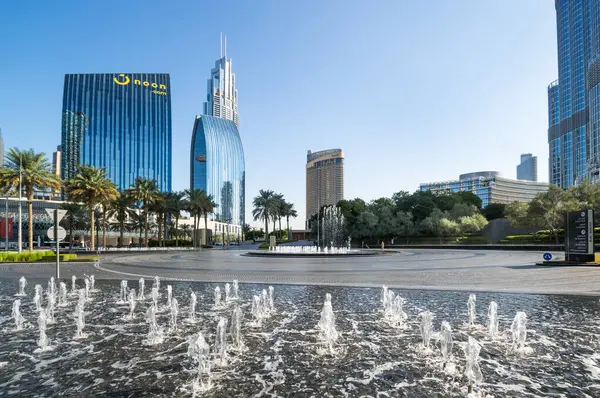 Dubai Emirados Arab Unidos Dezembro 2018 Vista Panorâmica Com Arranha — Fotografia de Stock