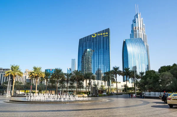 ドバイ アラブ首長国連邦 2018年12月9日 アラブ首長国連邦ドバイの中心部にある現代的な高層ビルのパノラマビュー — ストック写真