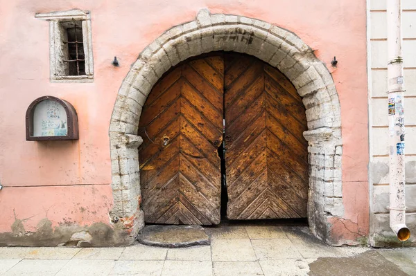 Tallinn Caddesi Estonya Nın Başkenti Eski Şehir Unesco Dünya Mirasları — Stok fotoğraf