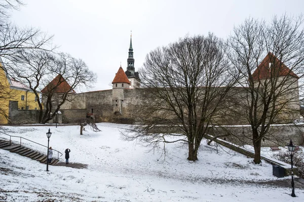 Zamek Starej Tallinie Stolicy Estonii Stare Miasto Jest Wpisane Listę — Zdjęcie stockowe