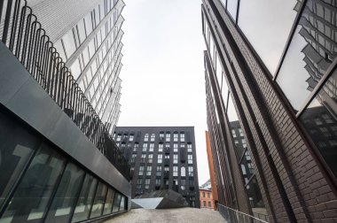 Tallinn, Estonya 'nın Rotermann bölgesinde modern mimari