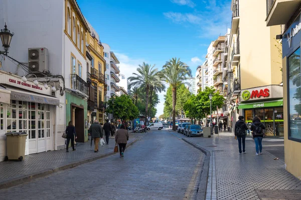 Seville Ισπανια Απριλιου 2019 Άποψη Του Δρόμου Στο Ιστορικό Κέντρο — Φωτογραφία Αρχείου